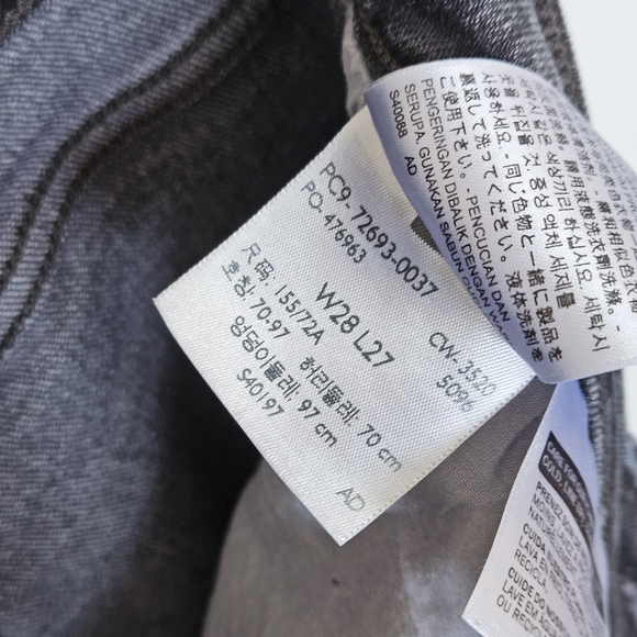 Levi’s Ribcage Straight Ankle Jean Feelin Cagey Black Size 27/28 - Picture 11 of 12